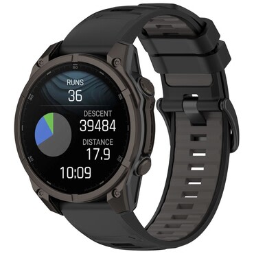 Silikonski remen za sat Garmin Descent Mk3 / Mk3i / Fenix 8 (43mm) - crni