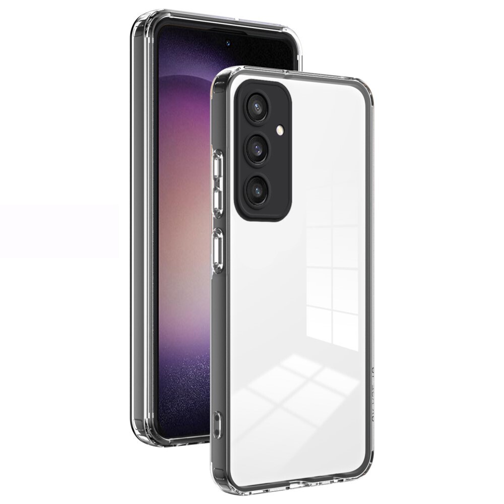 Hibridna maska "Crystal Bumper" s ugrađenom zaštitom zadnje kamere za Samsung Galaxy S25 - metallic black
