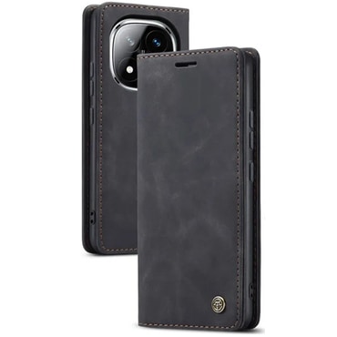Torbica CaseMe MagFlip za Xiaomi Redmi Note 14 Pro Plus 5G s najvišom razinom zaštite i samostalnim magnetnim zatvarnjem - smooth black