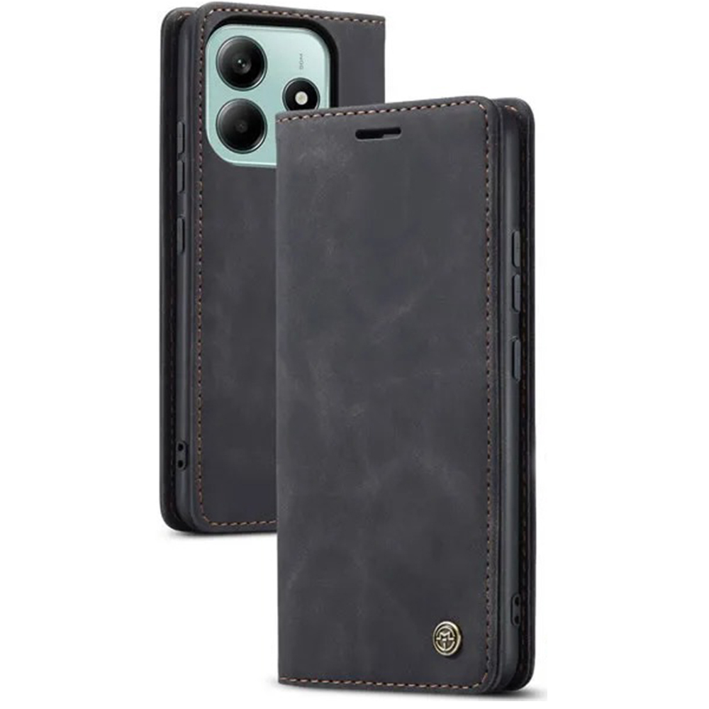 Torbica CaseMe MagFlip za Xiaomi Redmi Note 14 4G s najvišom razinom zaštite i samostalnim magnetnim zatvarnjem - smooth black