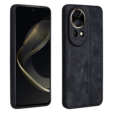 Premium maska Cube Leather za Huawei Nova 13 Pro sa ugrađenom zaštitom za stražnju kameru - graphite black
