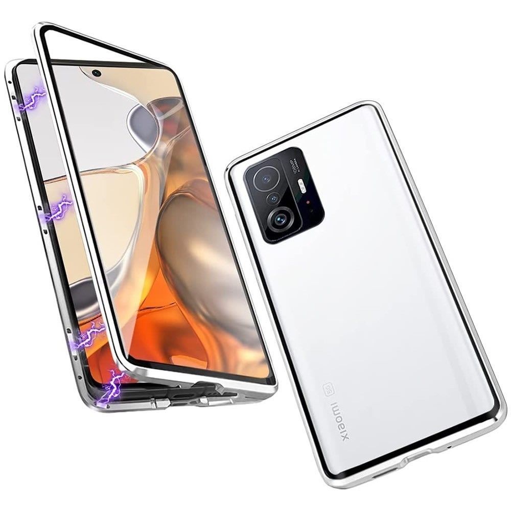 Magnetna Full-body maska "Stronghold" za Xiaomi Redmi Note 14 Pro Plus 5G - srebrna