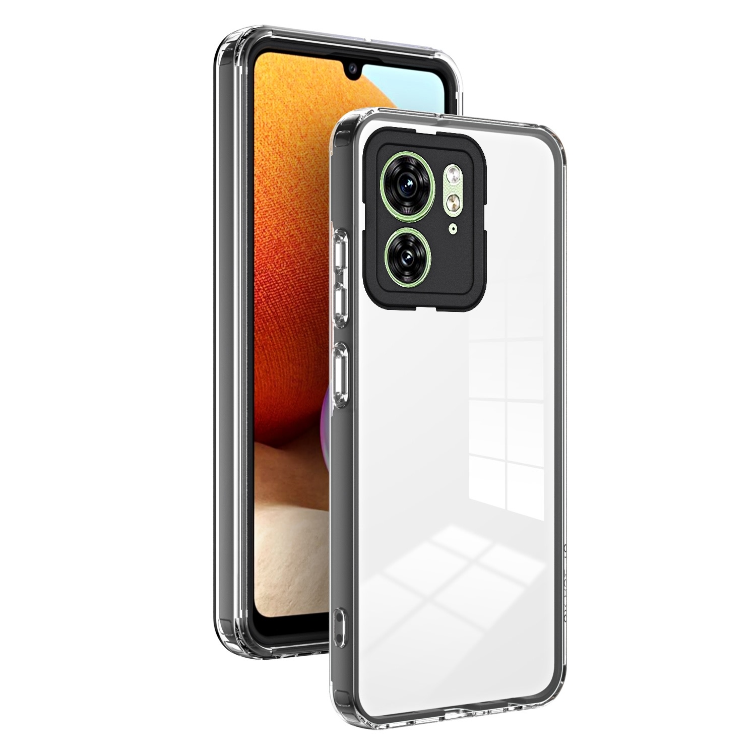 Hibridna maska "Crystal Bumper" s ugrađenom zaštitom zadnje kamere za Realme 13 Pro Plus - metallic black