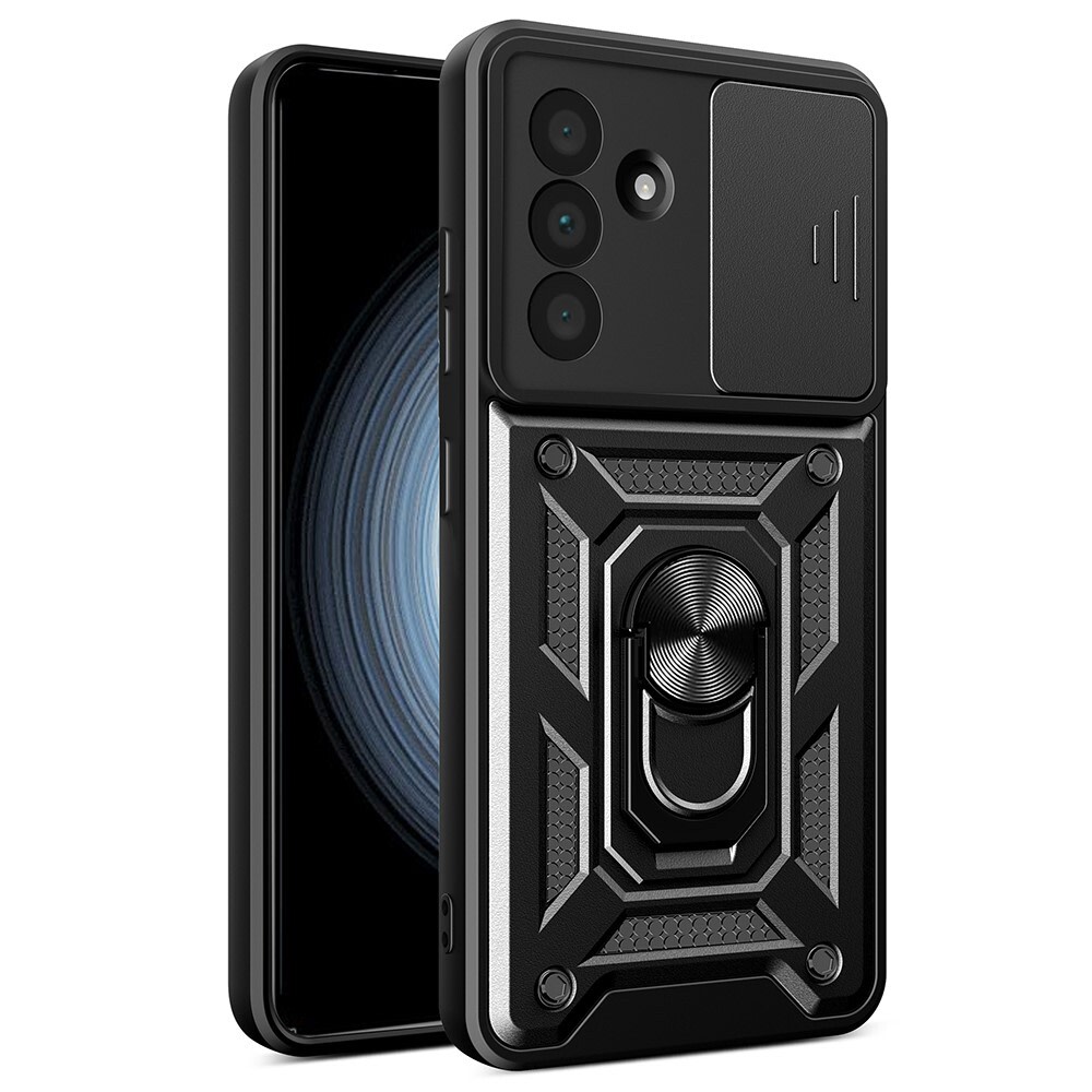 Robusna maska MaX-Armor s obručem, metalnom pločicom i zaštitom zadnjih kamera za Samsung Galaxy A36 - army black