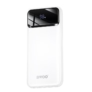 Iznimno tanki tanek power bank BWOO "P34" 22.5W 10000mAh s dva USB i jednim USB-C ulazom - bijeli