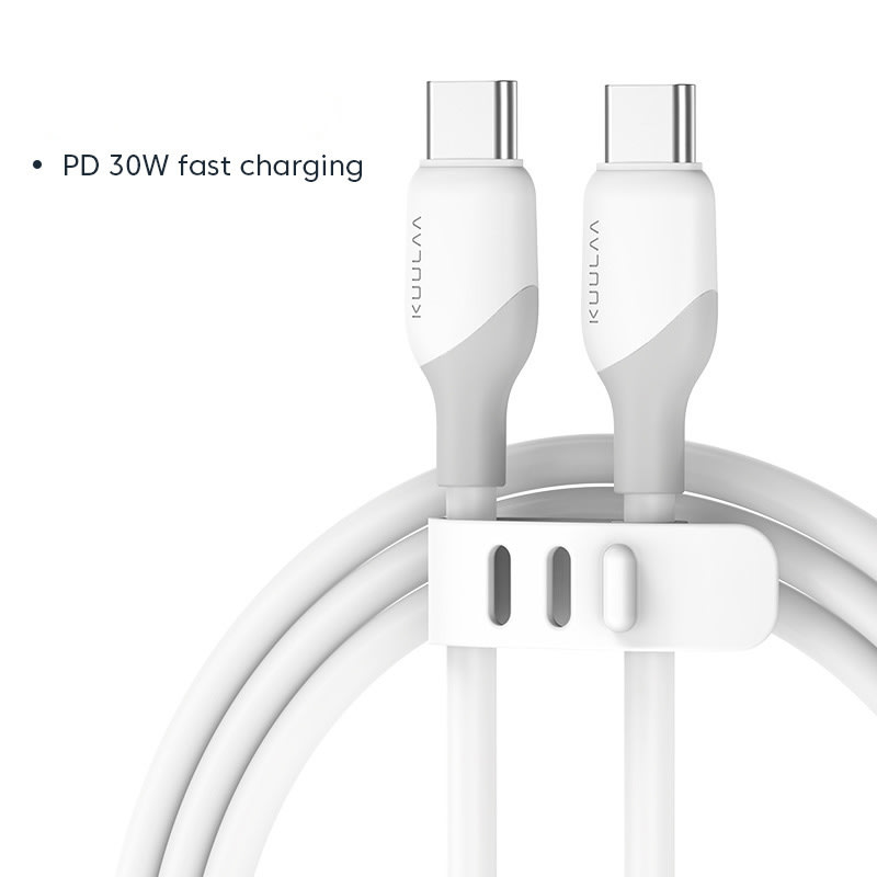 VIP X Deal: USB-C u USB-C kabel SyncFlow Gen2 s PD 30W potporom - 1 m - liquid white
