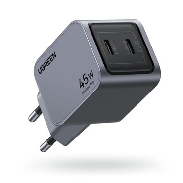 Zidni punjač Ugreen Nexode Pro "X707" 45W - sa 2x USB-C izlazima - sivi Zidni punjač Ugreen Nexode Pro "X707" 45W - sa 2x USB-C izlazima - sivi