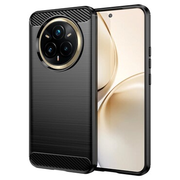 TPU gel maska  "Brushed Carbon" za Realme 14 Pro Plus -  crna