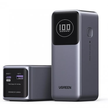 Power bank Ugreen PB724 100W QC + PD sa USB-C i USB-A izlazima - 12000 mAh - sivi Power bank Ugreen PB724 100W QC + PD sa USB-C i USB-A izlazima - 12000 mAh - sivi