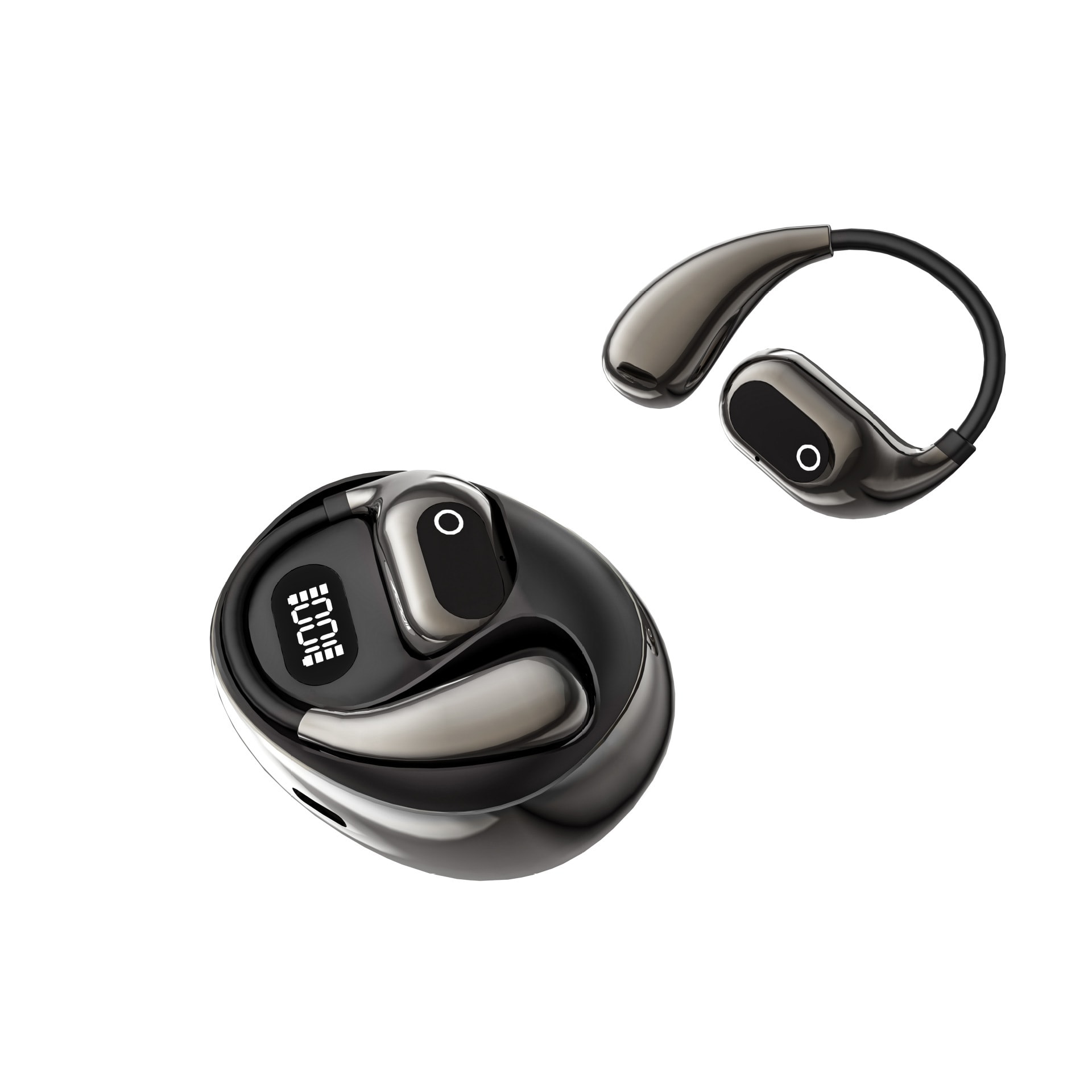 Slušalice EchoSound AI - Bluetooth 5.4 slušalice s usmjerenom reprodukcijom zvuka i reprodukcijom u realnom vremenu - gunmetal black