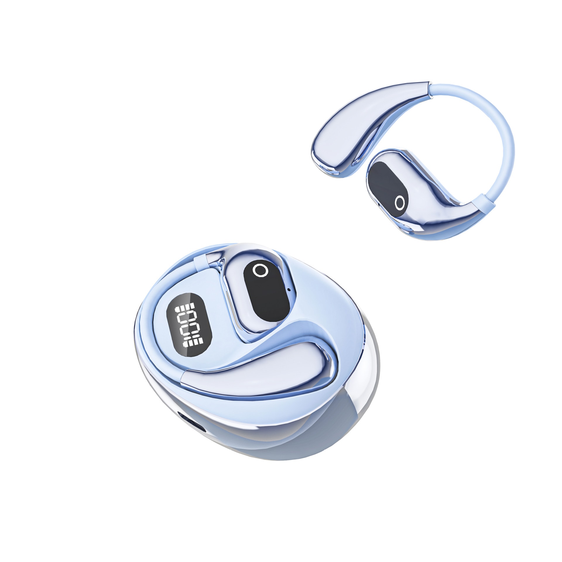 Slušalice EchoSound AI - Bluetooth 5.4 slušalice s usmjerenom reprodukcijom zvuka i reprodukcijom u realnom vremenu - lake blue
