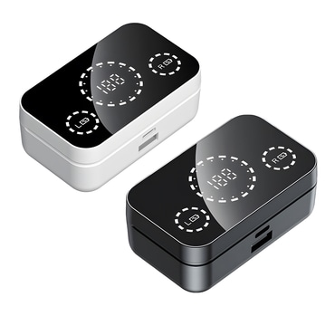 Bežične Bluetooth slušalice MirrorMax s ugrađenim powerbankom i digitalnim zaslonom Bežične Bluetooth slušalice MirrorMax s ugrađenim powerbankom i digitalnim zaslonom