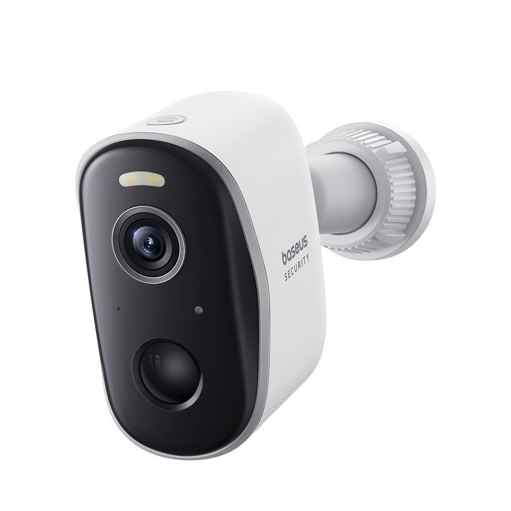 Vanjska nadzorna kamera Baseus Outdoor Security N1 Plus - rezolucije 2K, 16GB memorije, dvosmjernim govorom, noćnim snimanjem, IP67 zaštitom i 10.500mAh baterijom - Moon White