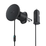 Bežični auto punjač Baseus CW01 s 15W MagSafe držačem i 25W USB-C izlazom - crni