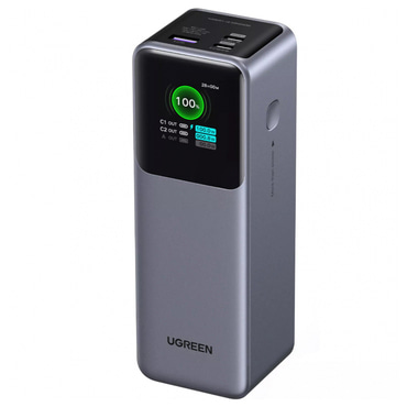 Power bank Ugreen PB722 200W QC + PD s dva USB-C i jednim USB-A izlazom - 25000 mAh - sivi