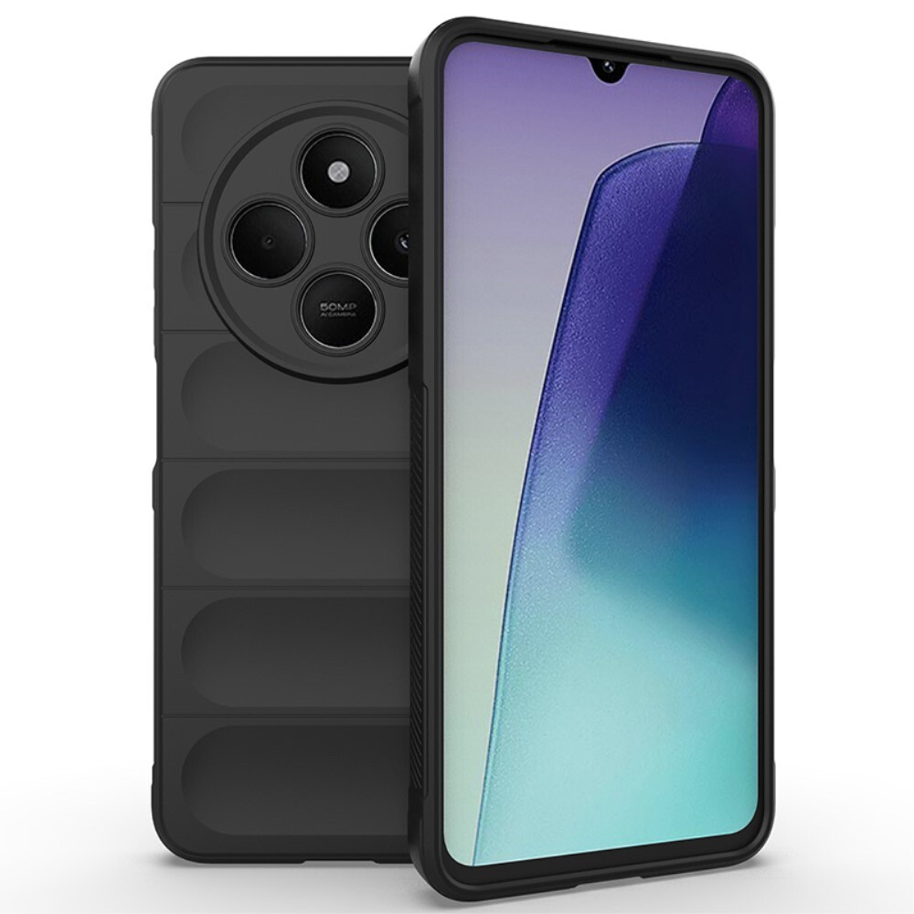 Robusna maska "Waves" za Xiaomi Poco C75 - crna