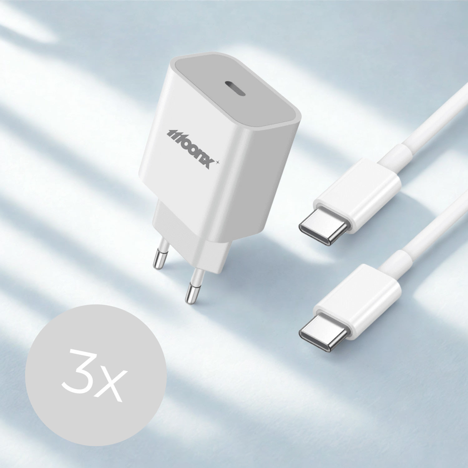 House pack USB-C - Tri brza punjača s USB-C kablom za svaki kutak doma