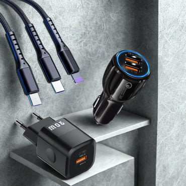 On-the-Go Minimalist Pack 3v1-  - Kompaktno rješenje za punjenje doma, na putu i u autu