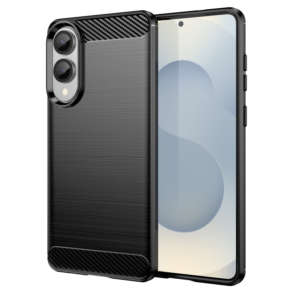 TPU gel maska "Brushed Carbon" za Samsung Galaxy S25 Edge - crna
