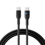 USB-C u USB-C kabel Joyroom A13 s 100W punjenjem, LED prikazivačem i zaštitom od pregibanja - 2m - crni