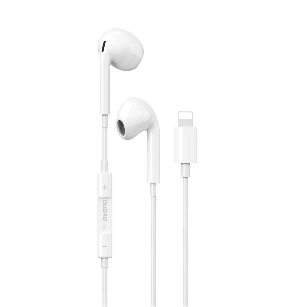 In-ear slušalice Dudao X14-W1 s Lightning priključkom i upravljanjem na kablu - 1.2m - bijele