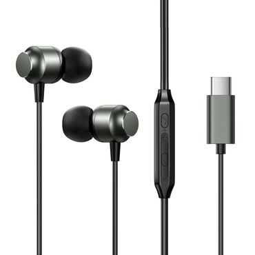 In-ear slušalice Joyroom JR-EC06 z USB-C priključkom, Hi-Fi zvukom i metalnim kućištem - 1.2m - sive