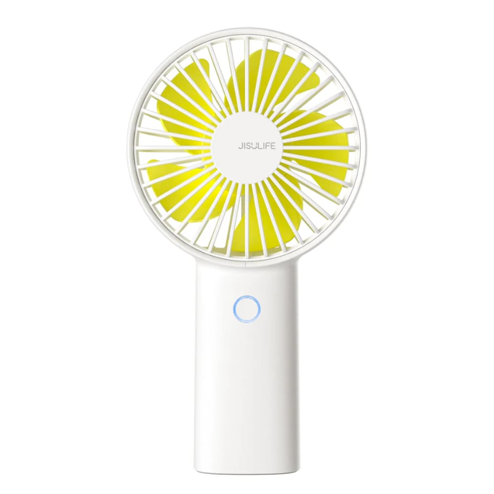 Premium prijenosni mini ventilator JisuLife "Life3" s USB punjenjem i tri brzine - bijeli