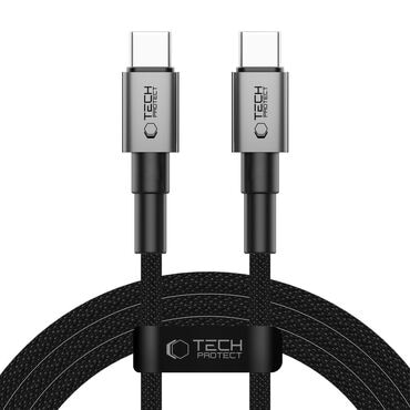 USB-C u USB-C kabel Tech-Protect "UltraBoost DNA" s PD 100W i 5A punjenjem te 480 Mbps prijenosom podataka - 2m - sivi