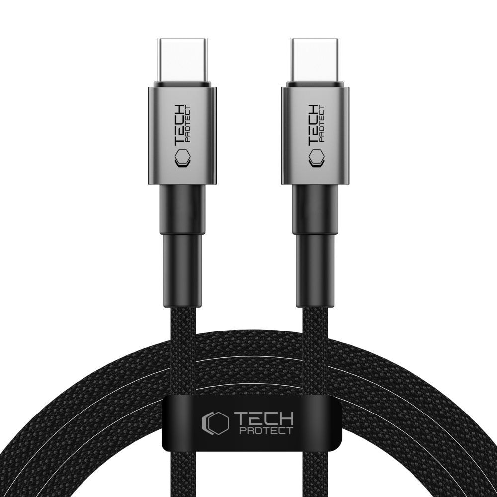 USB-C u USB-C kabel Tech-Protect "UltraBoost DNA" s PD 100W i 5A punjenjem te 480 Mbps prijenosom podataka - 2m - sivi