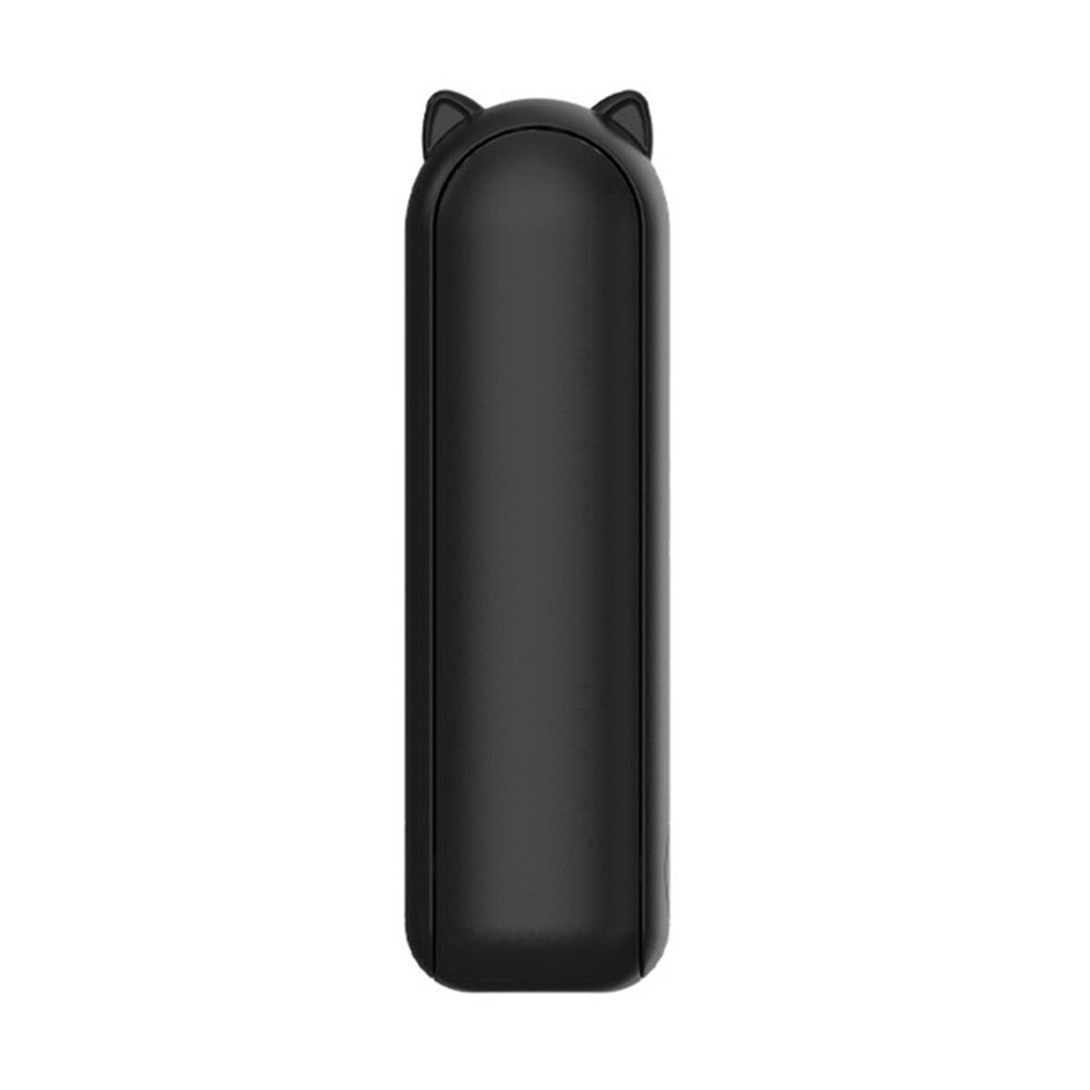 Premium prijenosni ventilator Techsuit "Mini Cat" s tri brzine i power bankom s kapacitetom 2000 mAh - crni