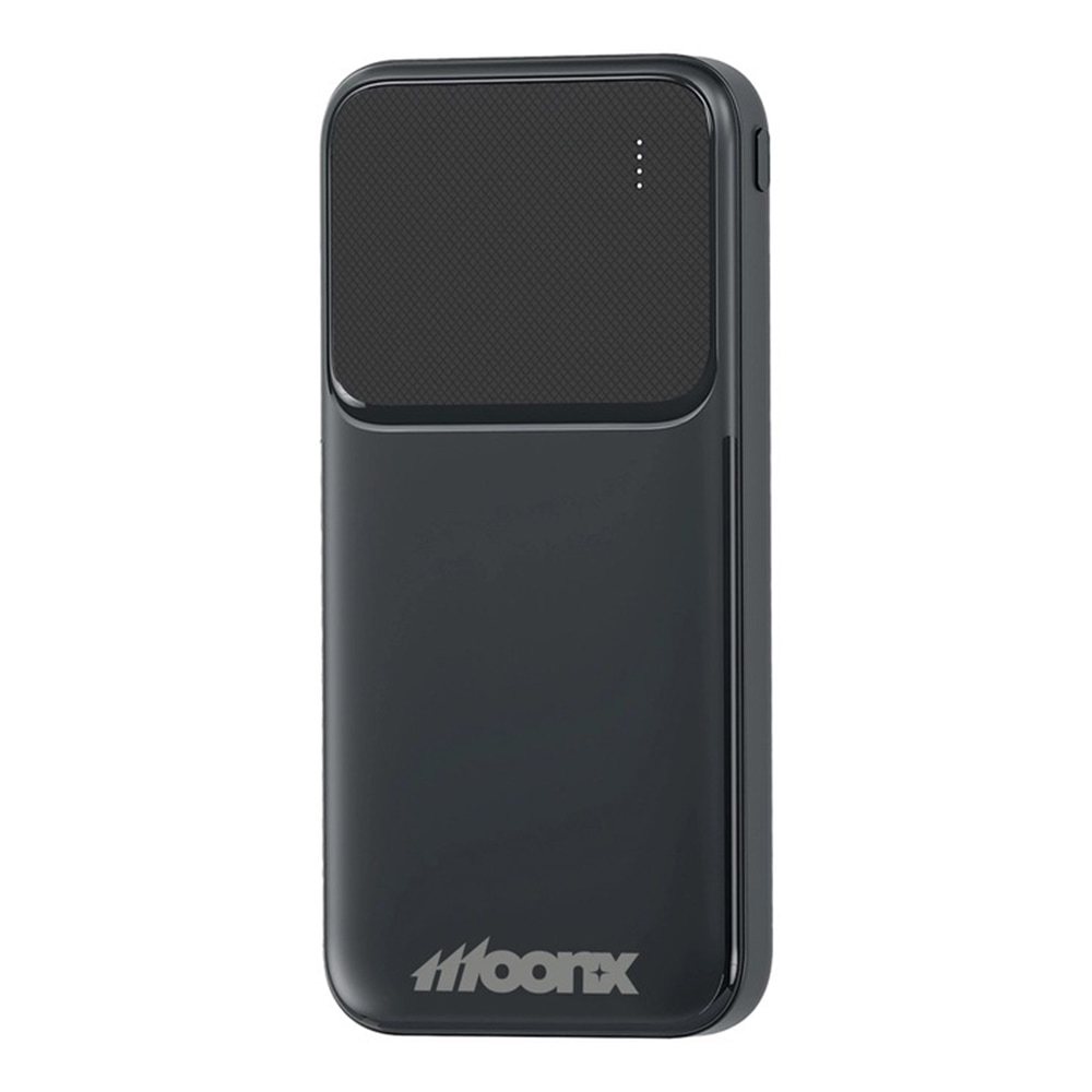 Power bank MOONX "MP01" 10000 mAh 20W, s jednim USB-C i dva USB-A izlaza - crni