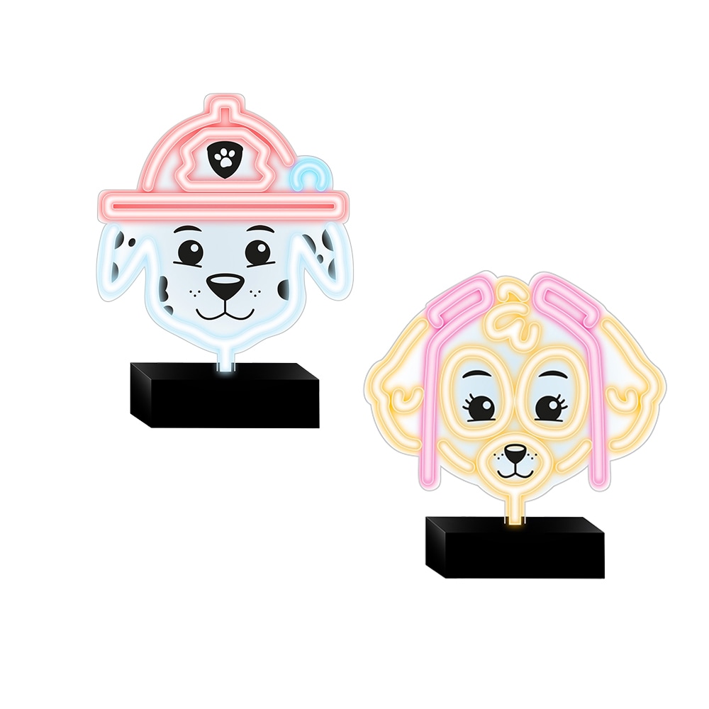 Psići u ophodnji - dekorativna LED neon svjetiljka Paw Patrol™ - svjetiljka na stalku - Marshall + Skye