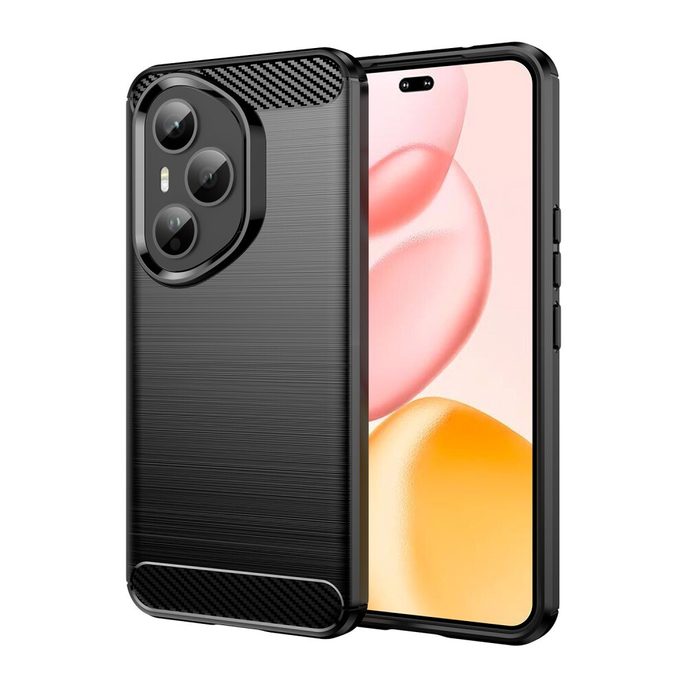 TPU gel maska "Brushed Carbon" za Honor 400 Pro - crna