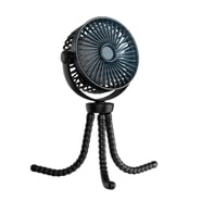 Premium prijenosni ventilator Techsuit "Baby Stroller2" s tronožnim stalkom , četiri brzine i tihim radom - crni