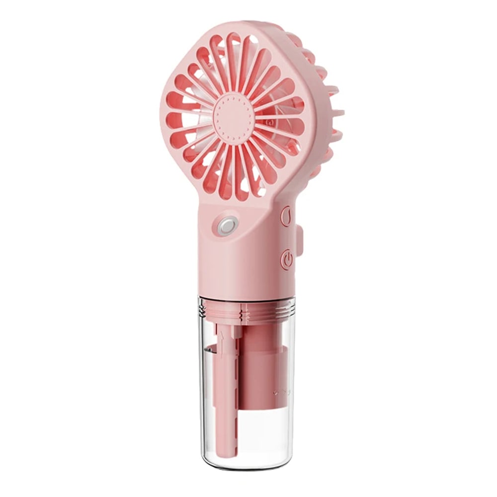 Premium prijenosni ventilator Techsuit "Humid" s ugrađenim raspršivačem i četiri brzine - pink