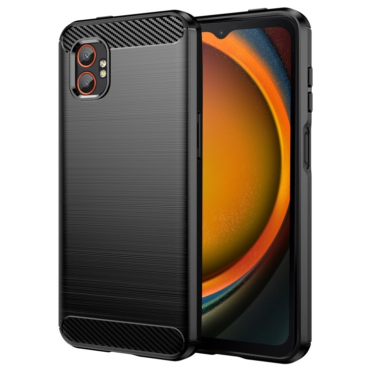 TPU gel maska "Brushed Carbon" za Samsung Galaxy Xcover 7 Pro - crna