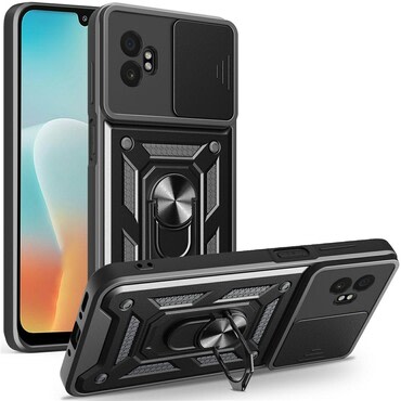 Robusna maska MaX-Armor s obručem, metalnom pločicom i zaštitom zadnjih kamera za Galaxy Xcover 7 Pro - army black