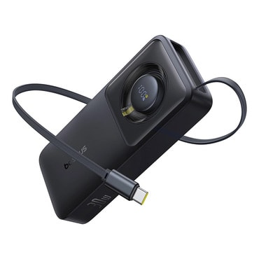 Power bank Baseus "Free2Pull" s jednim USB-C izlazom i ugrađenim izvlačnim USB-C kablom, 30W - 10000 mAh - crni Power bank Baseus "Free2Pull" s jednim USB-C izlazom i ugrađenim izvlačnim USB-C kablom, 30W - 10000 mAh - crni