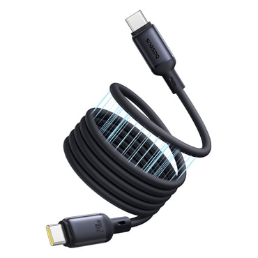 Kabel za punjenje i prijenos podataka Baseus "PicoGo" USB-C u USB-C kabel s magnetnim zamatanjem 240W - 1m - crni