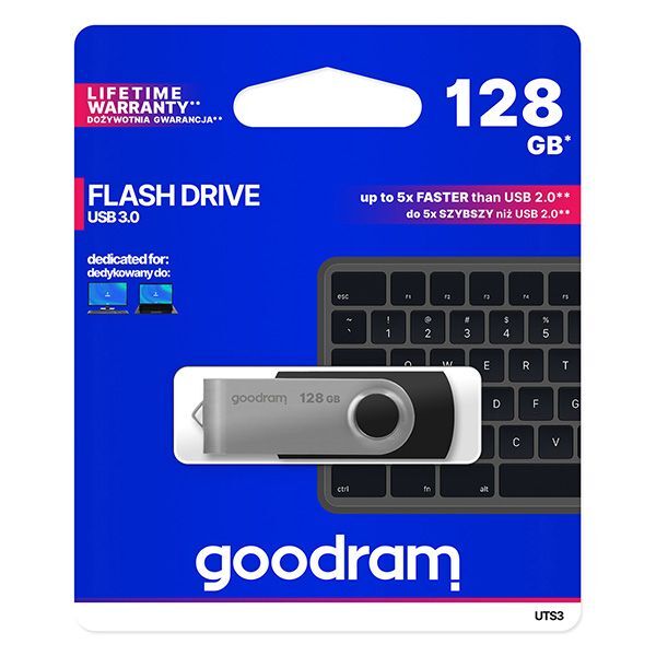 USB stick 3.2 Goodram Pendrive UTS3 128GB - crni