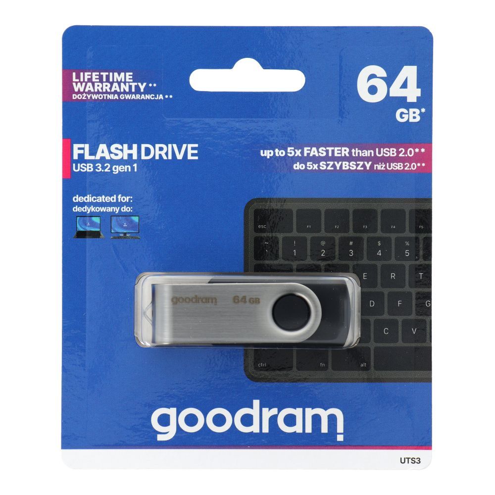 USB stick 3.2 Goodram Pendrive UTS3 64GB - crni
