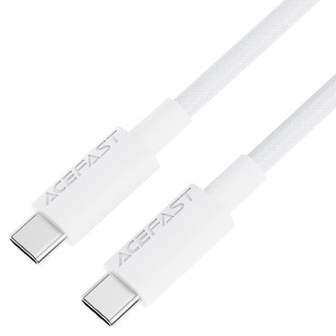 Pleteni 60W USB-C kabel Acefast C18-03 za brzo punjenje - 1.2 m - bijeli Pleteni 60W USB-C kabel Acefast C18-03 za brzo punjenje - 1.2 m - bijeli