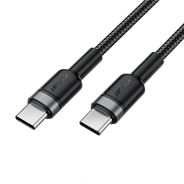 Pleteni USB-C u USB-C punjački i podatkovni kabel Acefast C22-03 za brzo punjenje 60W - 1.2 m - crni