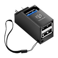 USB proširena stanica TechSuit "Echolink H10" s USB-C vezom i 1x USB 3.0 + 2x USB 2.0 priključcima – crna