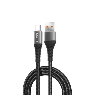 USB-A u USB-C kabel za punjenje i prijenos podataka Lito "LD08T" s brzim punjenjem - 2m - crni USB-A u USB-C kabel za punjenje i prijenos podataka Lito "LD08T" s brzim punjenjem - 2m - crni