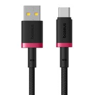 USB u USB-C punjački i podatkovni kabel Baseus Dura Series - 60W, 480Mbps - 1 m - crveno/crni