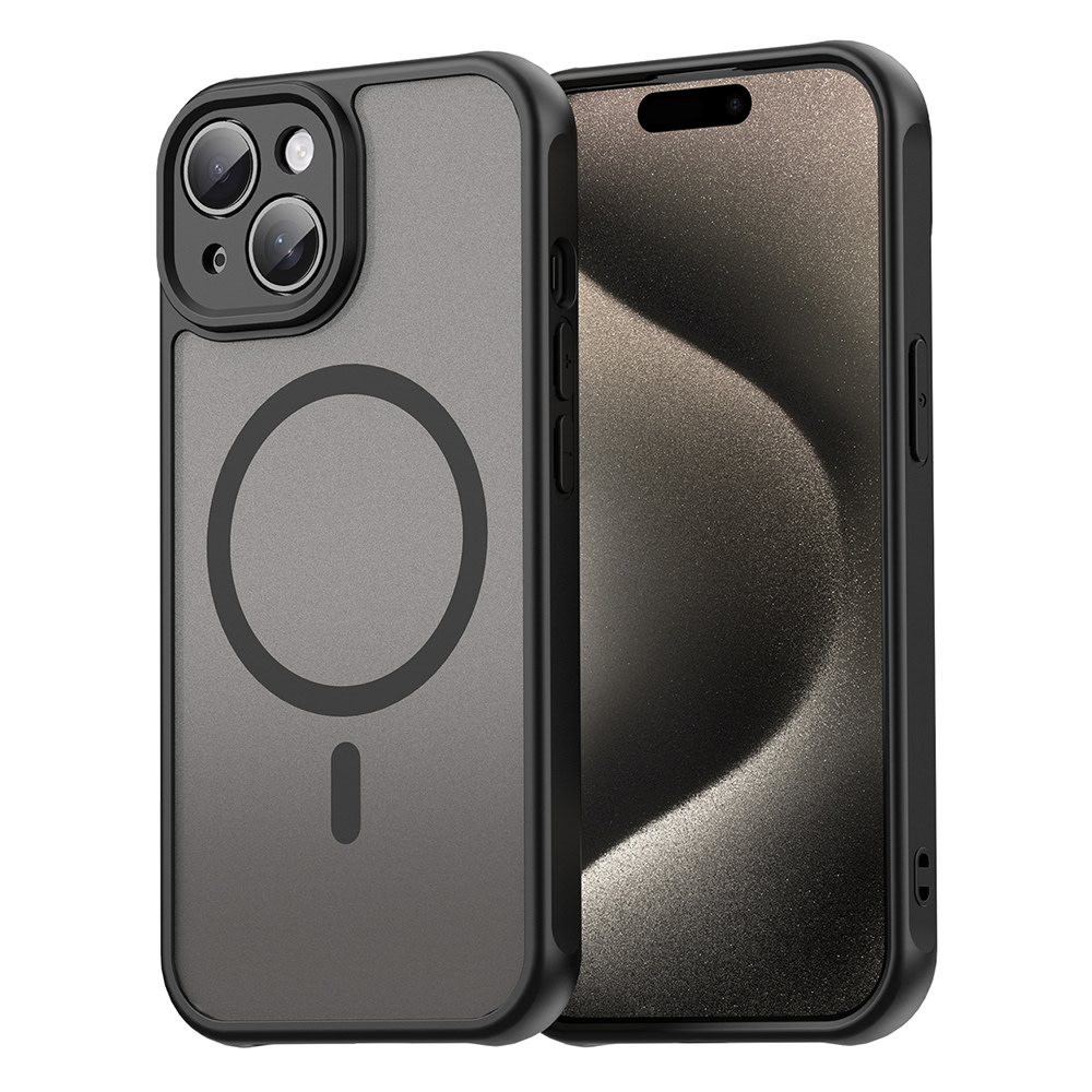 Hibridna maska "HaloFrost II MagSafe" za iPhone 15 Plus - black