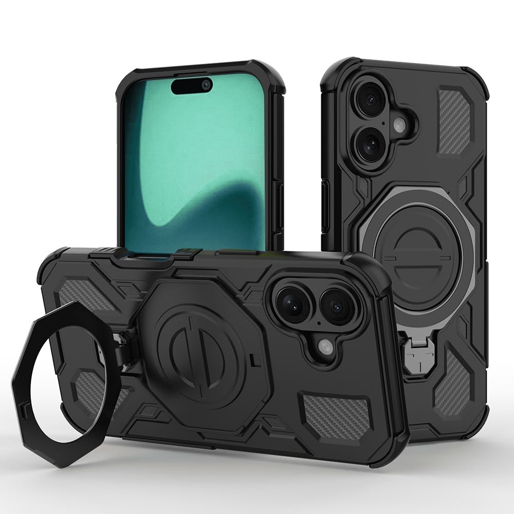 Hibridna maska "Carbon Shield Pro" za iPhone 16 - black
