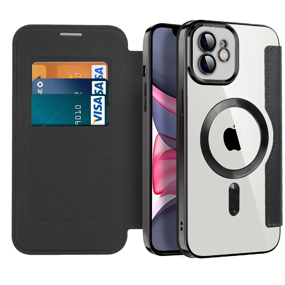 Torbica "SmartMag Book" s MagSafe tehnologijom i RFID novčanikom za iPhone 11- black