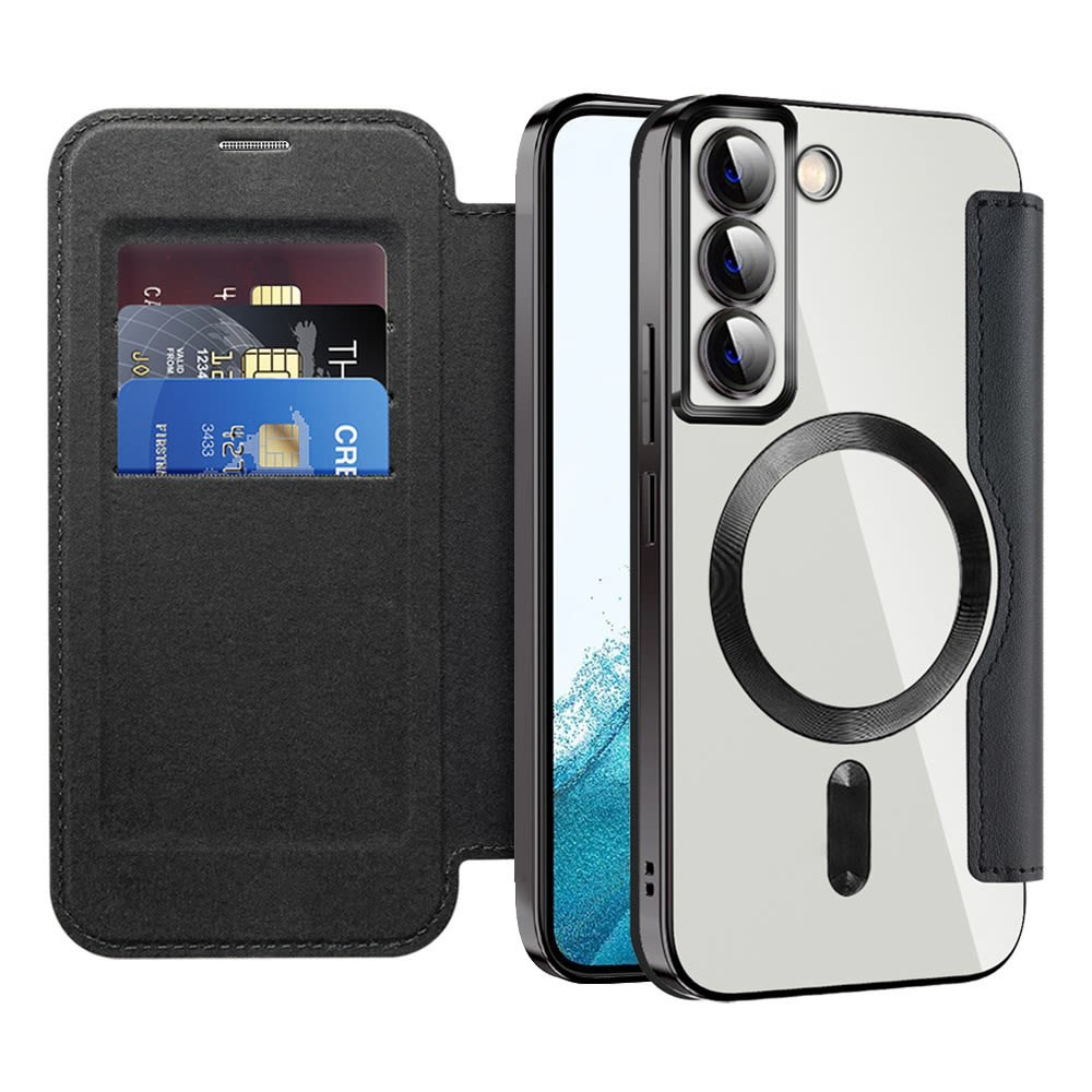 Torbica "SmartMag Book" s MagSafe tehnologijom i RFID novčanikom za Samsung Galaxy S22 - black
